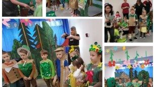 Dzieci prezentują modę ekologiczną i odbierają dyplomy
